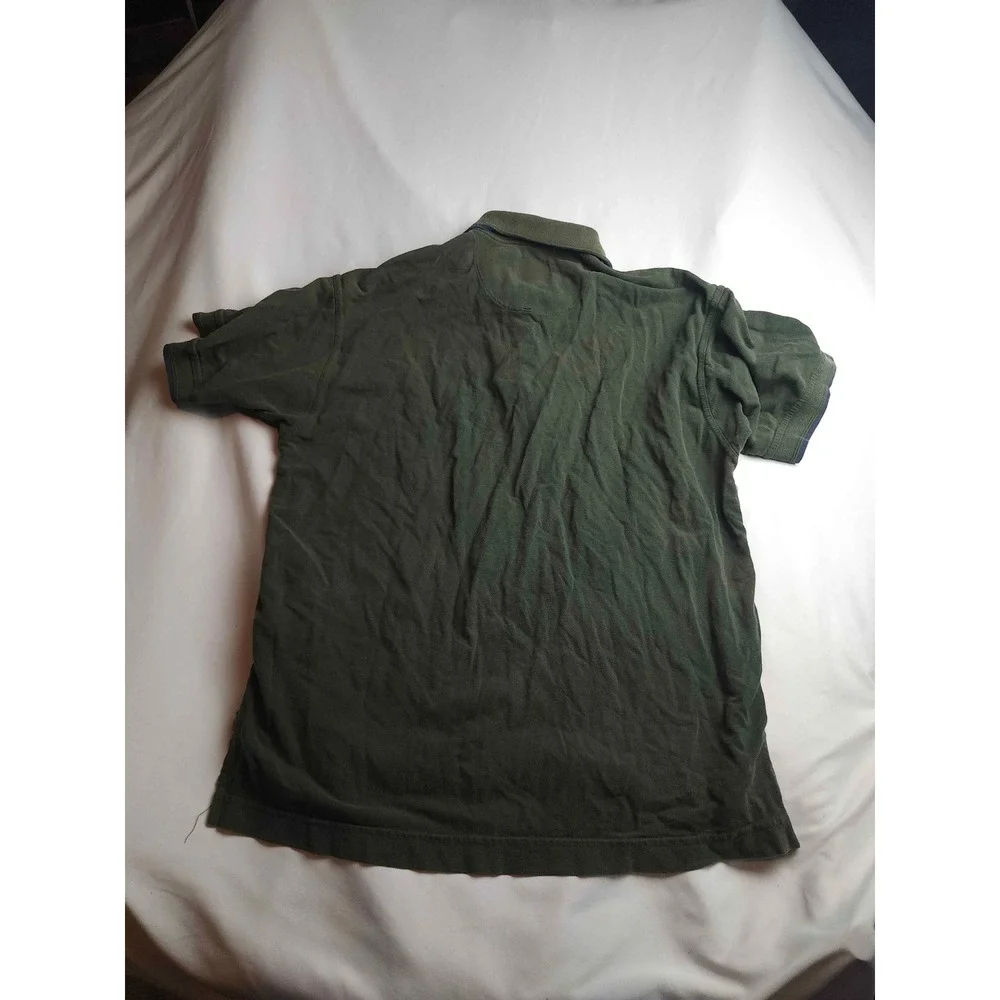 Levis Mens Polo Shirt Large Green Short Sleeve Pique Knit Casual Cotton Blend